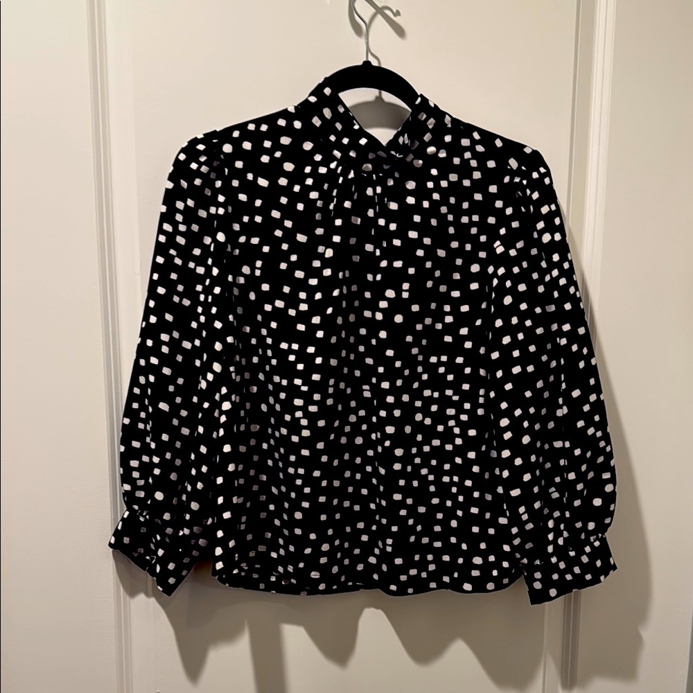 Sanctuary Black and White Polka Dot Women's Top